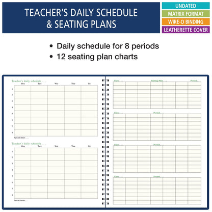 Elan Publishing Company Combination Wide Plan and Record Book: One Efficient 8-1/2" X 11" Book for Lesson Plans and Grades Combines 8WPL and R9310 - (WC-8)
