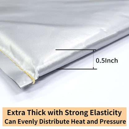 Heat Press Pillow Bundle - 8 Pack Including 4 Size Silver Heat Pressing Transfer Pillows, 2 Teflon Paper Sheets, 2 Rolls Heat Resistant Tape for Heat Press Sublimation Projects
