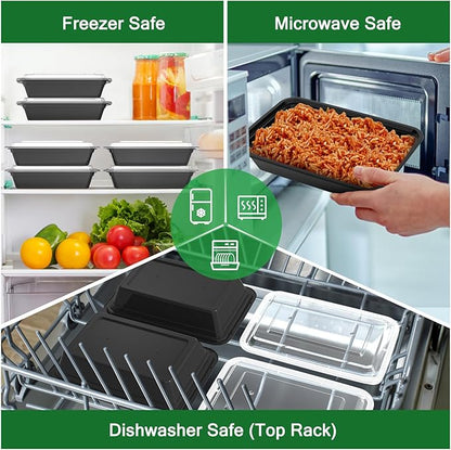 50 Pack 32 oz Meal Prep Containers Reusable