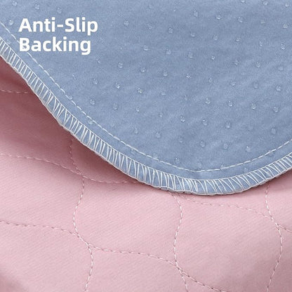 PUPTECK Washable Pee Pads for Dogs - Waterproof Reusable Puppy Potty Training Pads Whelping Mat - Fast Absorption Non-Slip Pet Food Feeding Mat (Pink, 36x41 Inch (Pack of 2))