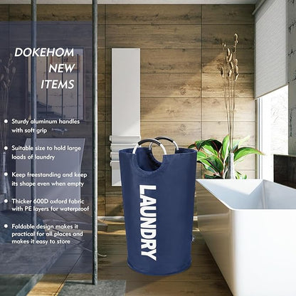 DOKEHOM 125L X-Large Collapsible Washing Laundry Basket Bag