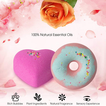 10 Bath Bombs for Kids, Bath Bomb Gift Set, Natural Bubble Bathbombs, Shea Butter Dry Skin Moisturize, Fizzy Spa Bath for Her Mom Women Kids Girls Girlfriend, Birthday, Mothers Day Gifts
