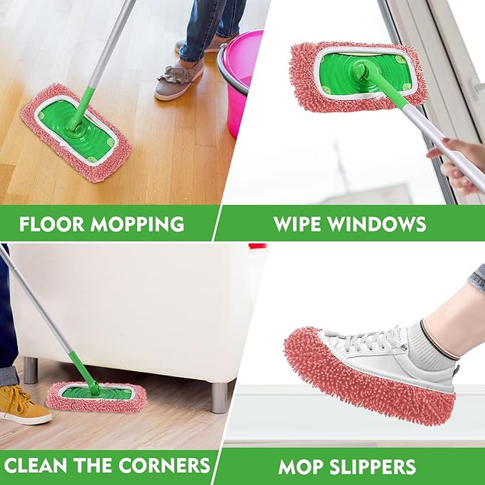Reusable Microfiber Mop Pads Compatible