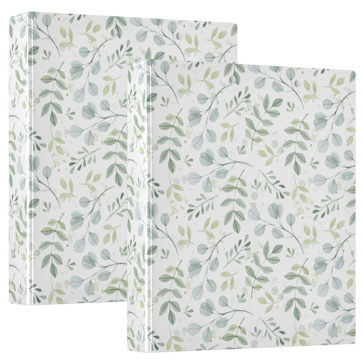 Leaves Round Ring Binders 1.5 Inch Plant 3 Ring Clipboard Binder for Office School Work Supplies File Folder Document 200 Sheet Capacity Easy Open