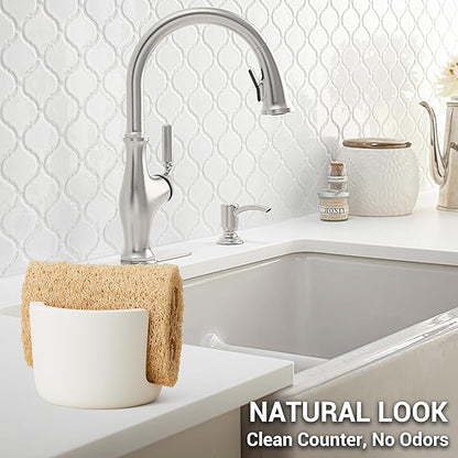 Diatomite Sponge Holder for Kitchen Sink Counter, Quick Drying, Fast Water