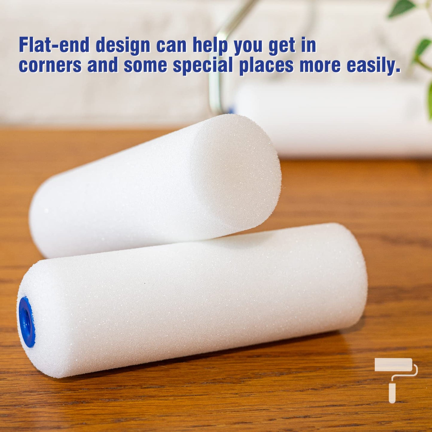 Mister Rui 10 Pack 4 Inch High Density Foam Paint Roller Covers - Small Mini Rollers for Painting Walls, Cabinets, Cupboards, Doors