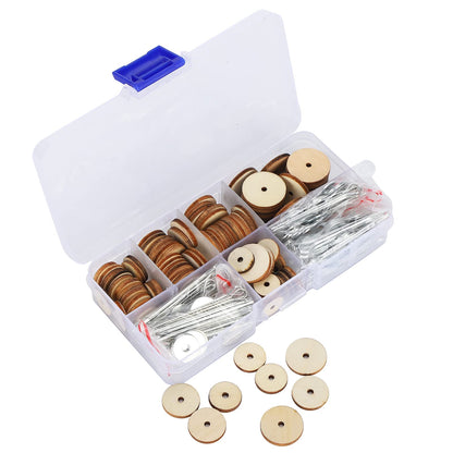50 Set Doll Joints Cotter Pin Skeleton Movable Engage Bolt for Teddy Bear Making Supplies - Wood