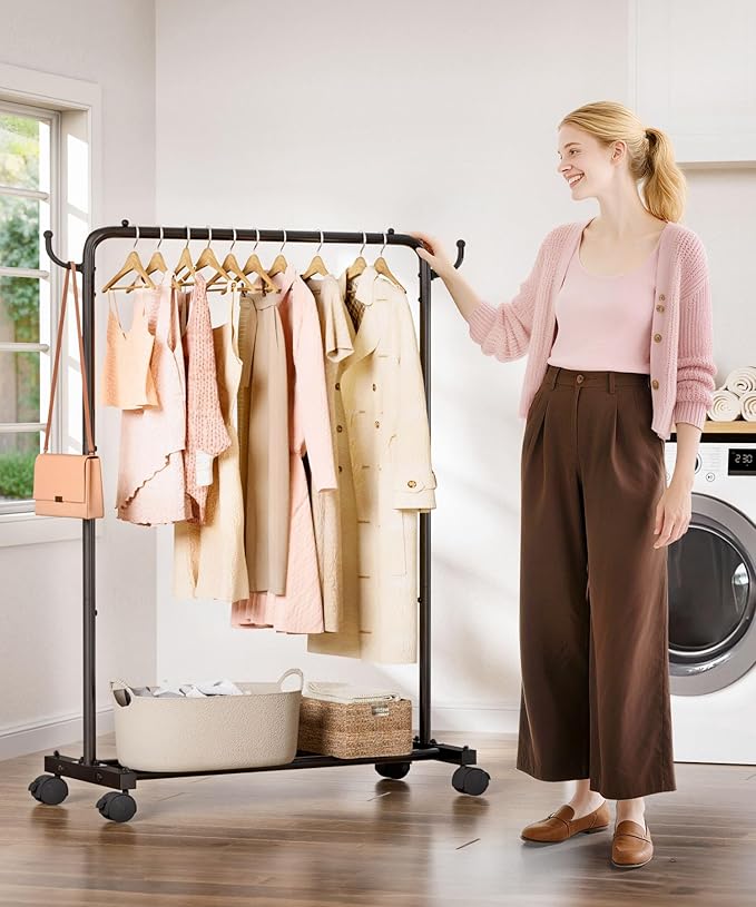 Homde Rolling Clothes Rack