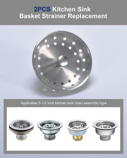 KONE 2PCS Kitchen Sink Basket Strainer Replacement