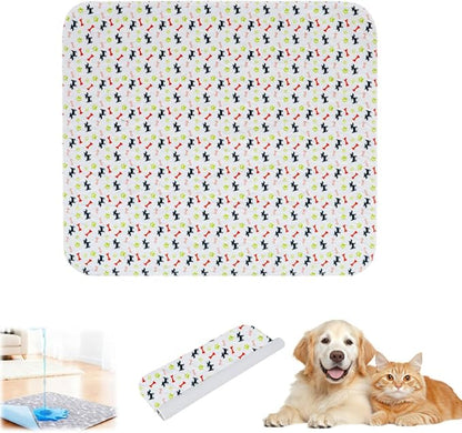 Puppy Pads with Pheromones,Washable Puppy Pee Pads for Dogs,Reusable Puppy Pads Washable for Dogs & Cats, Washable,Durable Leak-Proof & Anti-Slip Pet Training Pads for Home & Trave(White,L)