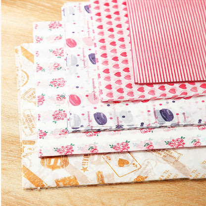 5 Boxes 250 Sheets Wax Paper Sheets Heart & Rose & Line Pattern Greaseproof Basket Liners Sandwich Burger Chips Cookies Food Grade Deli Wrap Paper Baking Parchment 8.5 x 9.8 in