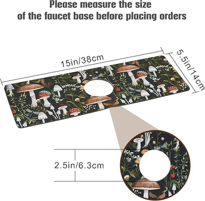 Sink Faucet Absorbing Mat, 2 Pack Drying Mat Around Faucet Sink Splash Guard