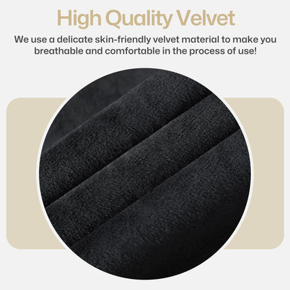 Homedraft Velvet Dining Chairs Set of 4, Nikki Collection Dining Room Chairs with Wood Legs and Pull Ring, Luxury Side Chair with Nailhead Trim and Button Tufted Back, Black