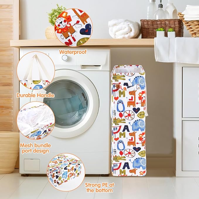 Odonata Slim Laundry Hamper Handles Collapsible Laundry Basket Thin Dirty