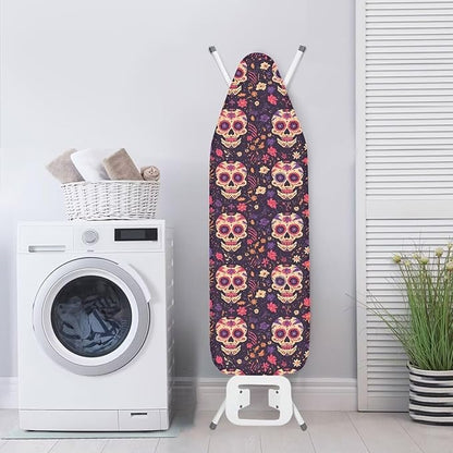 Halloween Skull Steam Ironing Board Cover Mexican Sugar Skulls 15x54 Inch