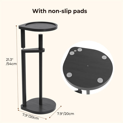 Wealone Toilet Paper Holder Stand, Free Standing Toilet Paper Roll Holder, Modern Bathroom Toilet Tissue Dispenser Organizer, Corner-Adaptive Design for Bathroom