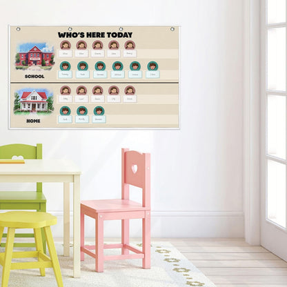 Attendance Pocket Chart for Classroom, Durable Classroom Management Pocket Chart 36 People Cards Included, Helping Hands Pocket Chart for Preschool Sunday School Kindergarten Daycare (Attendance）