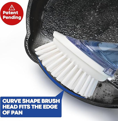 RIMAY Dish Brush with Soap Dispenser, Dish Washing Brush with Handle, Soap