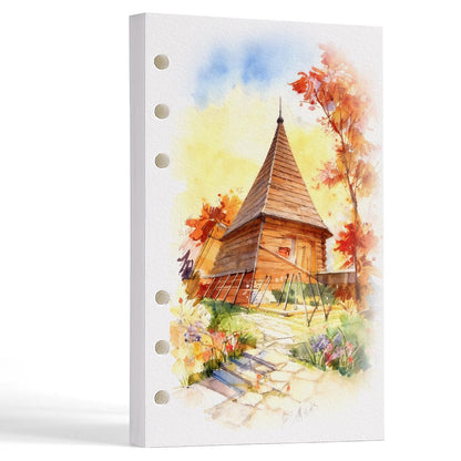 Fuumuui Watercolor Sketchbook Paper Refill - 20 Sheets 140 LB (300 GSM) Cold Pressed, Acid-Free Cotton Paper for Painting, Drawing, Art Journaling, Sketchbook As Travel Notebook - 4 x 6.5 inches