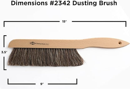 ALVIN 2342 Comfort Curve Dusting Brush, 100% Horsehair and Wood Handle