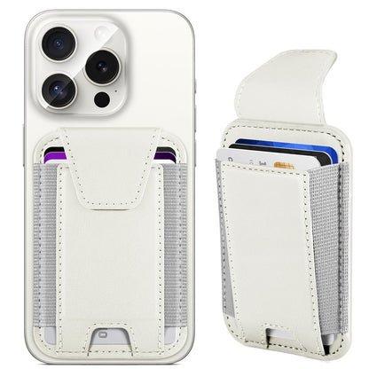 Miroddi for MagSafe Wallet with Privacy Flap, Strongest Magnetic Card Holder for iPhone 17, iPhone 16/15/14/13/12 Series, Leather Magnetic Phone Wallet, RFID Blocking, Fit 7 Cards, Creamy white