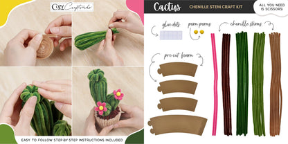 WeVeel Cozy Craftworks Chenille Stem Craft Kit (Plants)