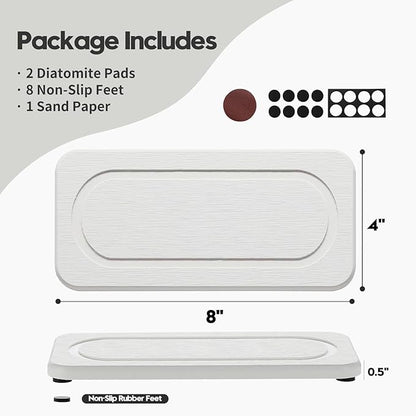 2Pack Water Absorbing Stone Tray