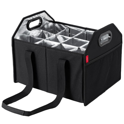 LUILANC Bottle Wine Carrier Collapsible 12 Bottle Storage Box Reusable Portable Carrier Case for Tote Bag Moving, Vacation Caddy Grocery Shopping Wine Tasting Access