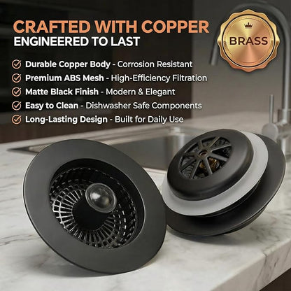 Kitchen Sink Stopper, 3 in 1 Pop Up Kitchen Sink Drain Strainer,
