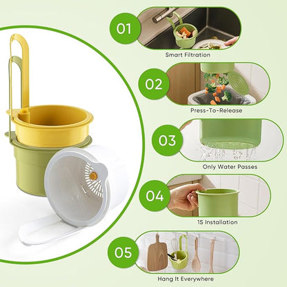 Hanging Food Waste Catcher for Sink, Sink Strainer Basket