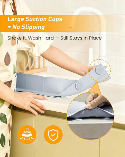 Kitchen Sink Splash Guard 23" Silicone Water Guard
