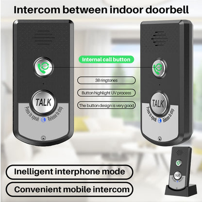 Intercoms Wireless for Home, 1500 Meters 2 Charging Methods Wireless Intercom System Long Range Wireless Doorbell Intercom Doorbell Intercomunicador for Home Security Intercom