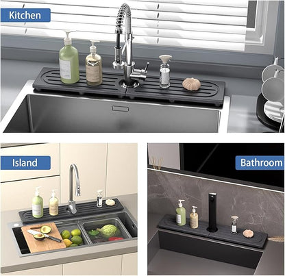 Kitchen Faucet Mat, Diatomite Sink Faucet Mat Splash Guard