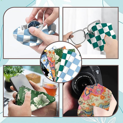 6 PCS Glasses Cleaning Cloth Eyeglass Lens Microfiber Cleaning Cloth Reusable