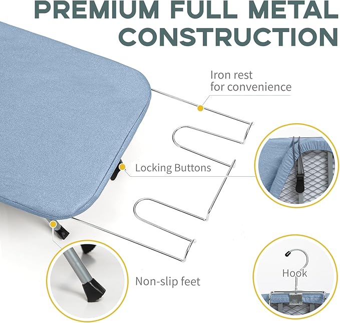 Table Top Ironing Board, RAINHOL Small Folding Iron Board Portable