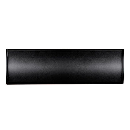 Set of 5 - Nameplate Holder for Wall Mount, 2.36'' x 8'' Curved Office Business Door Sign Holder-Black