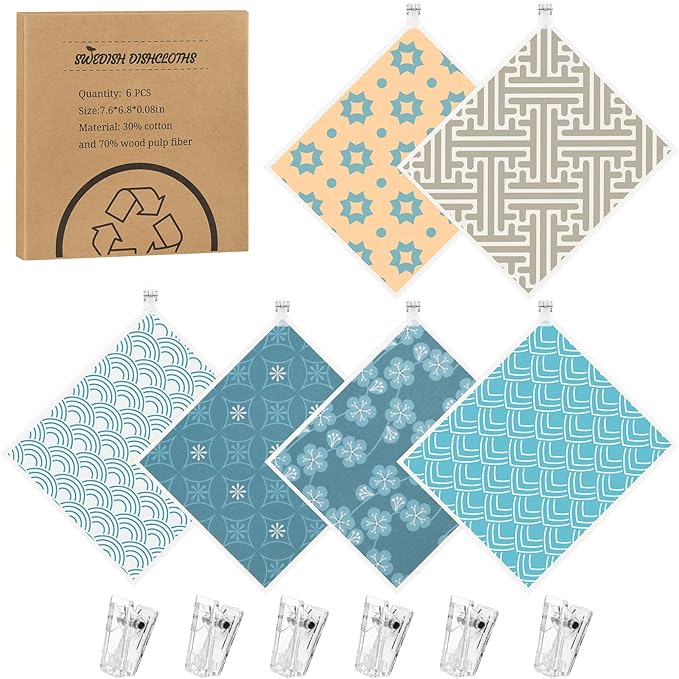 Needbrock 6 Pack Swedish Dishcloths