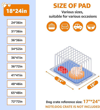 Washable Dog Pee Pads for Puppy, 4 Pack Puppy Pads Washable Pee Pads for Dogs, Absorbent Reusable Whelping Pads Dog Mats for Floor Protector, Couch Cover, Crate, Puppy Training 18x24