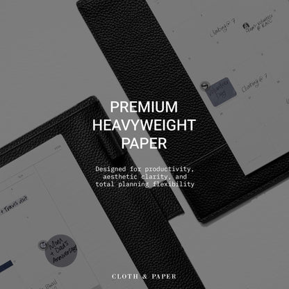 Cloth & Paper 2026 Monthly Planner Inserts - A5 Size 5.8x8.3 Inches, 6-Ring Planner Refills, Monday Start, 29 Double-Sided Pages, Thick Premium Paper, January-December, Minimalist Monthly Organizer