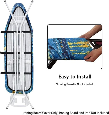 Starry Sky Ironing Board Cover and Pad Stretch Thick Padding Heavy Duty Iron