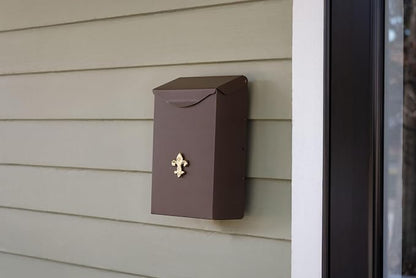 Architectural Mailboxes City Classic Wall Mount Mailbox, Bronze, Small | Galvanized steel build for outside with weather-resistant outdoor construction and a rust-resistant powder-coat finish.