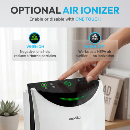 4 in 1 Humidifier and Air Purifier in One Large Room HEPA Air Purifier Humidifier Combo with UV Light, Whole House Large Room Cleaner Up to 1,035 Sq Ft