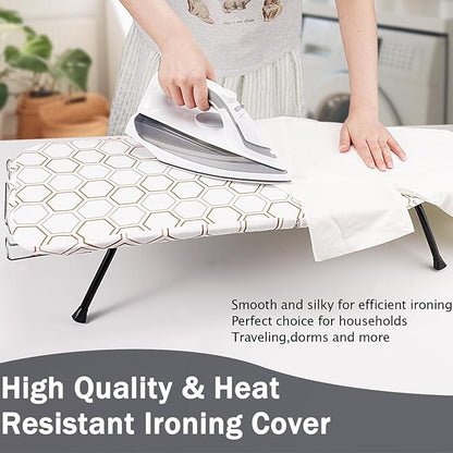 SheeChung Small Ironing Board Cover and Pad 12"x32", Tabletop Ironing Board
