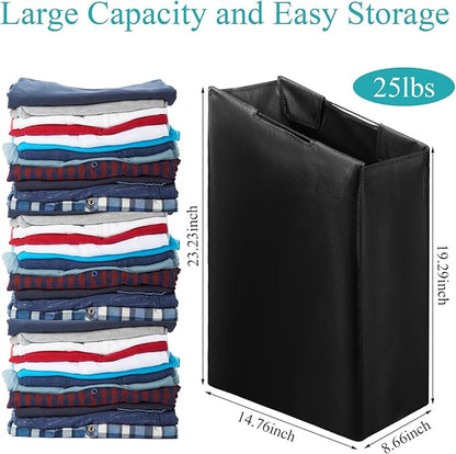 3 Pcs Black Hypotenuse Laundry Sorter Replacement Bags Hamper Cart Removable