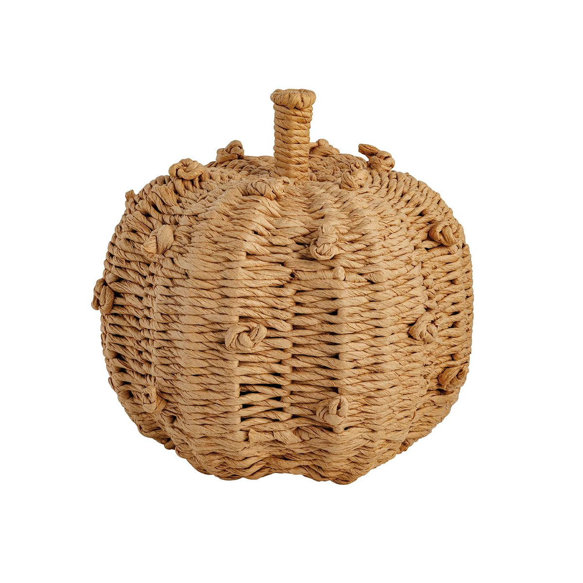 Mud Pie Thanksgiving Natural Woven Knot Pumpkin