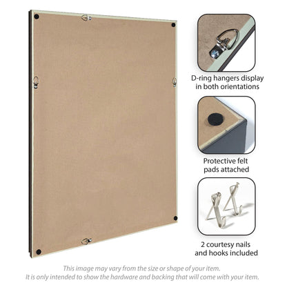 Amanti Art Framed Fabric Pinboard 15 x 42, Scandinavian Tulip Decor by Dina Dankers Printed Casual Bulletin Board for Use as a Vision Board or Wall Organization, Woodgrain Stripe Blonde Frame