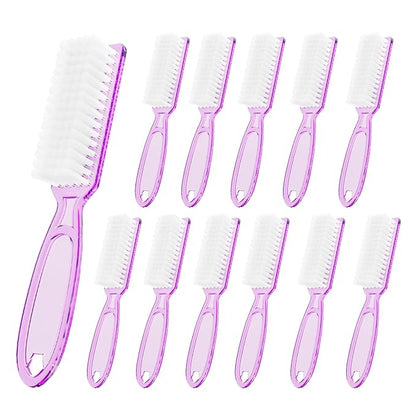 12 Pcs Handle Grip Cleaning Brushes, Hand Fingernail Nail Scrub Manicure Brush