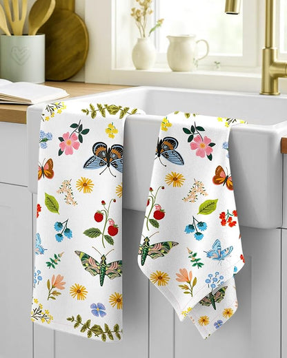 Flour Sack Kitchen Towels Set of 2-18x26 Cotton Dish Towels