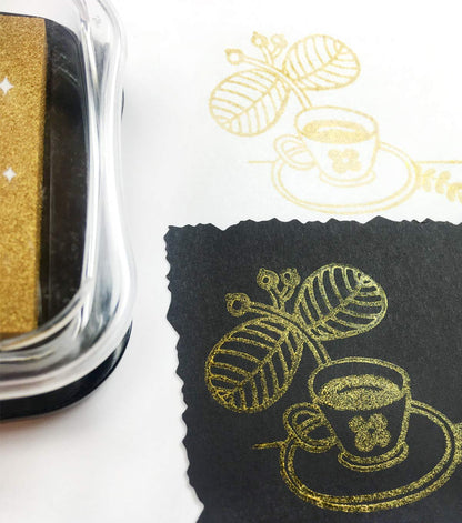 Tsukineko Delicata Ink pad, Golden Glitz