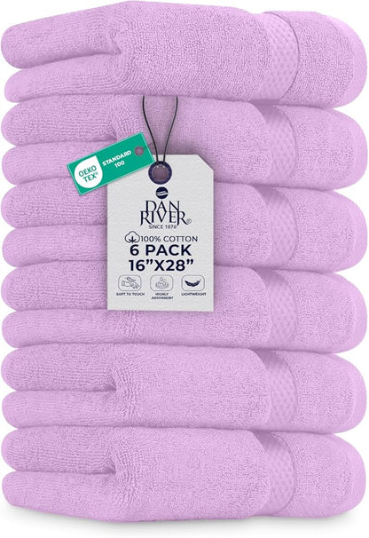 DAN RIVER 6-Pack Premium Hand Towels